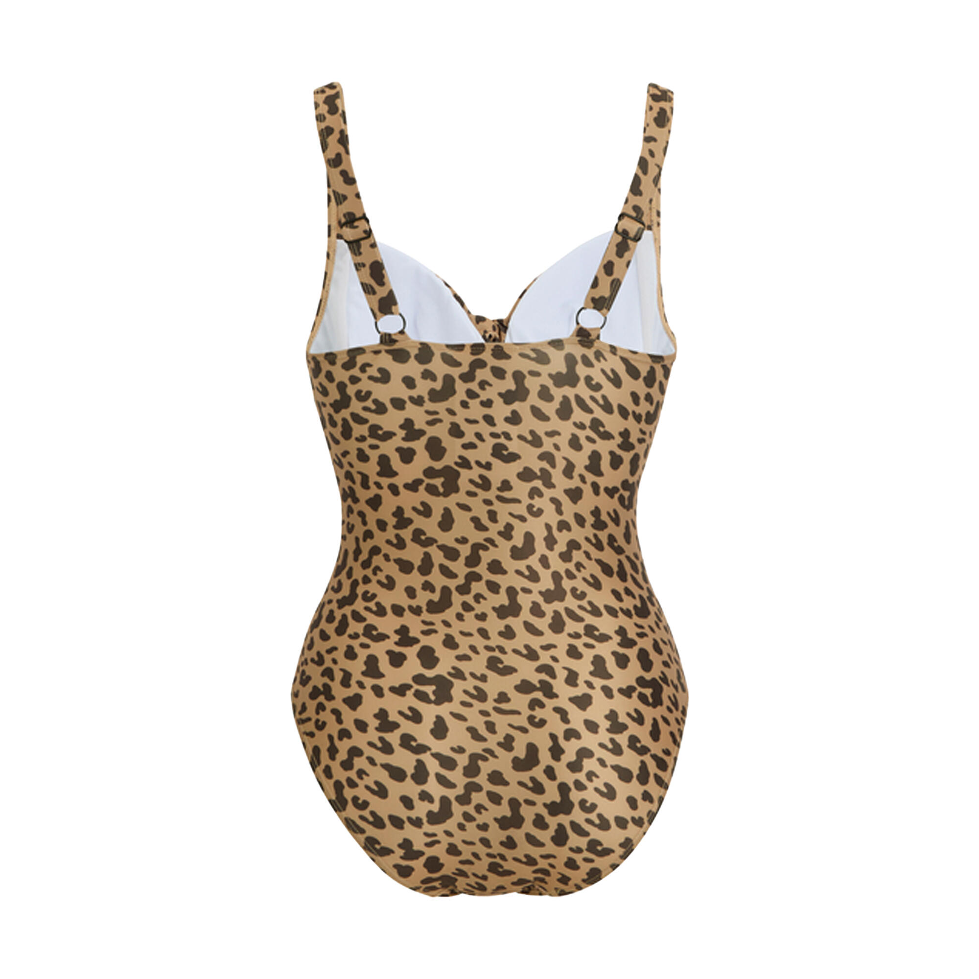 Maillot De Bain 1 Pièce Motif/style Léopard SAKARI Femme (Beige / Noir) 2/4