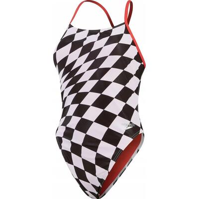 Costume Da Bagno Intero Stampa Su Intera Superficie Legare Indietro Donna Speedo