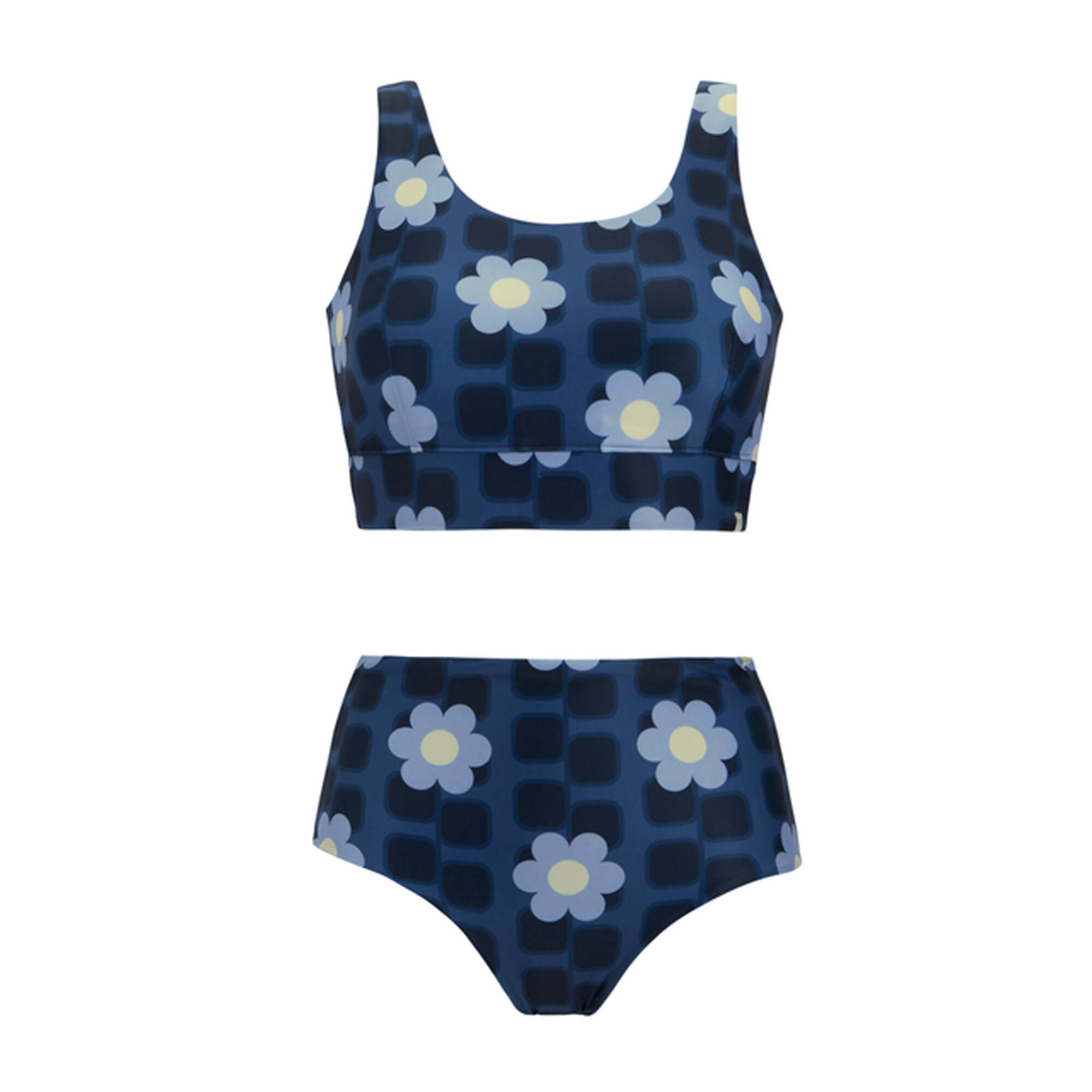 Bikini Mini Fiore Quadrato Reversibile Set Donna Regatta Orla Kiely Blu 4/5