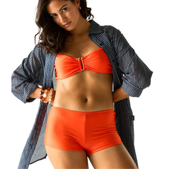 Short De Maillot De Bain Uni ACEANA Femme (Orange)