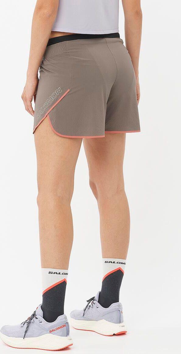 Short Salomon Sense Aero 5in Beige Femme 2/5