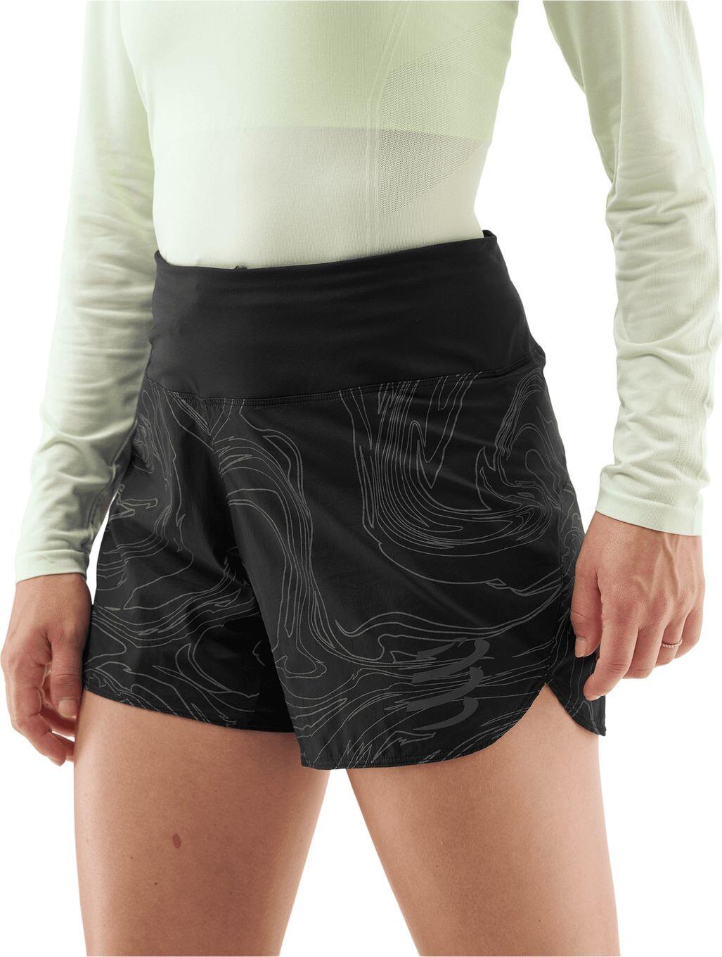 Pantaloncini da donna Compressport Performance Nero 3/5