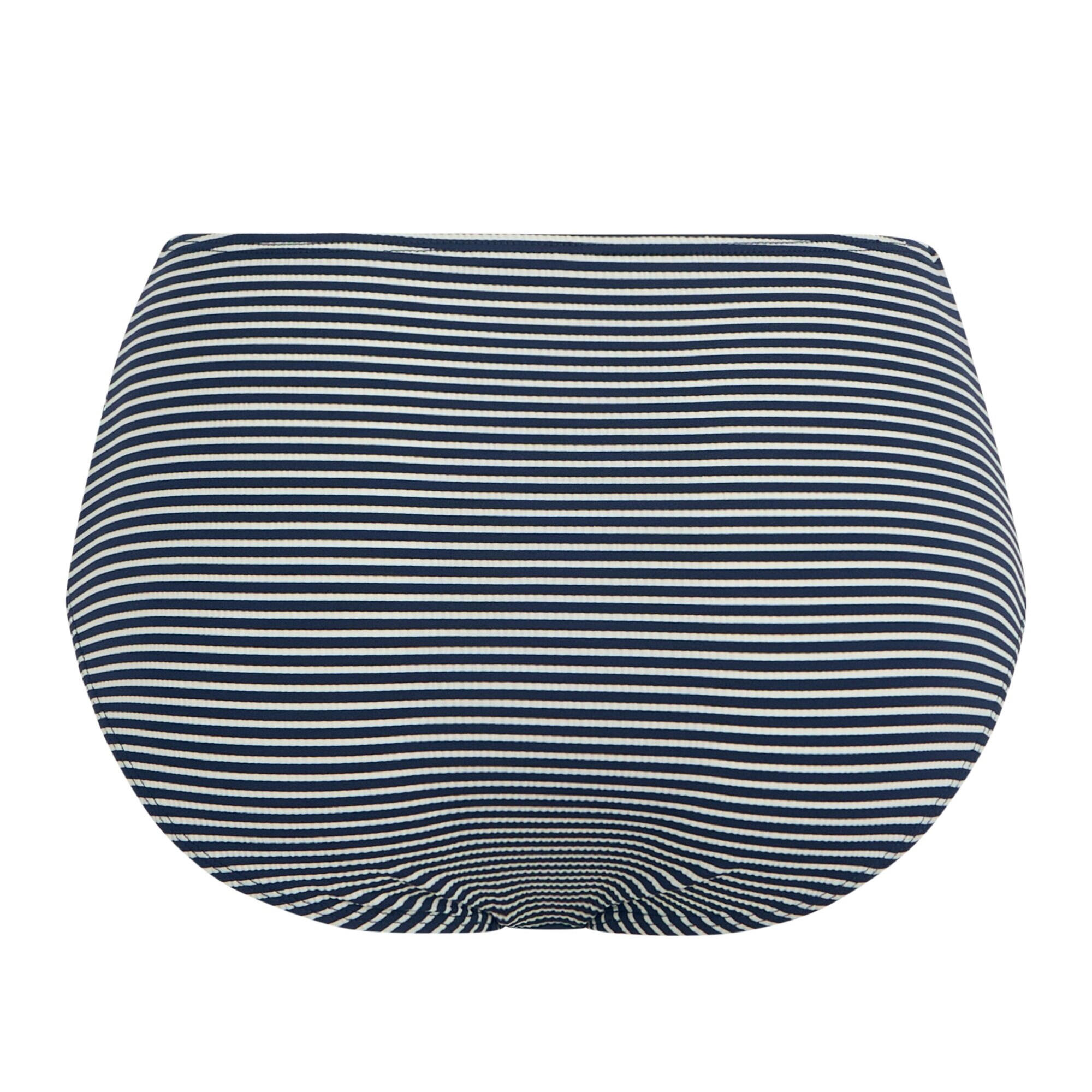 "Loria" Bikinihöschen für , Seersucker Damen Marine/Weiß 2/5
