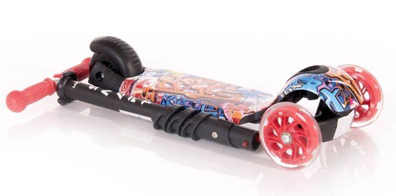 Infantil Paseo Patinete con asiento extraíble luces LED freno SMART Black flash 3/5