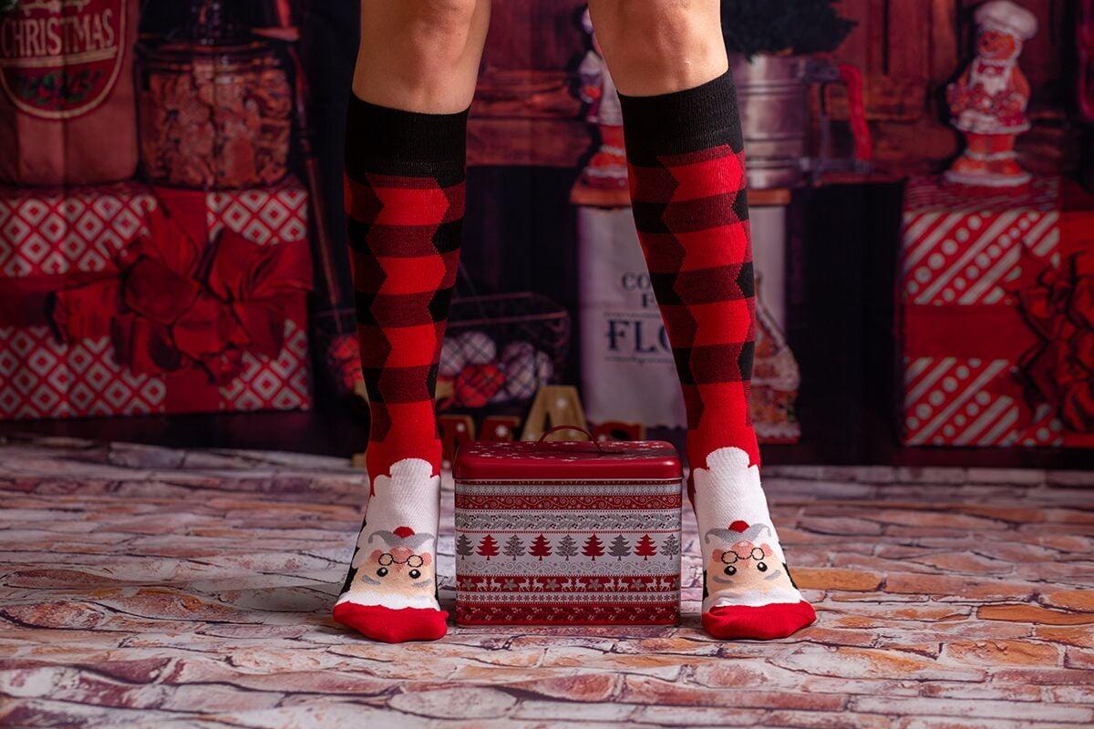 Chaussettes en bambou de Noël Comfort Feet 3/4 mi-jambe CHRISTMAS Père Noël 3/5