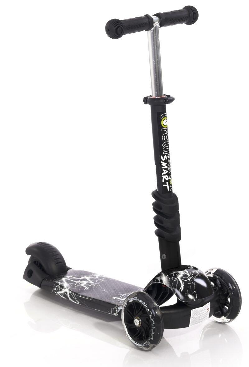 Infantil Paseo Patinete con asiento extraíble luces LED freno SMART Black flash 2/5