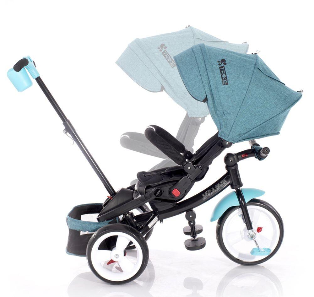 Infantil Paseo Triciclo asiento giratorio JAGUAR empuje BLACK & YELLOW 3/5