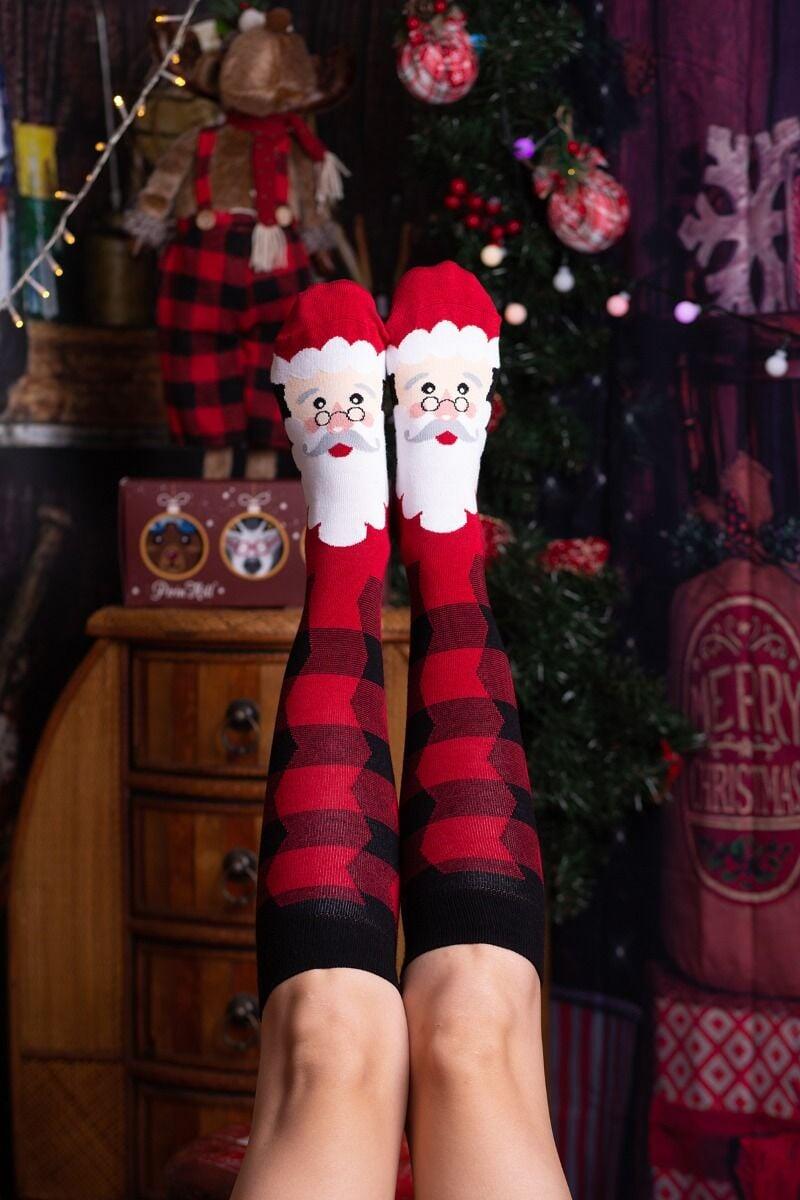 Chaussettes en bambou de Noël Comfort Feet 3/4 mi-jambe CHRISTMAS Père Noël 4/5