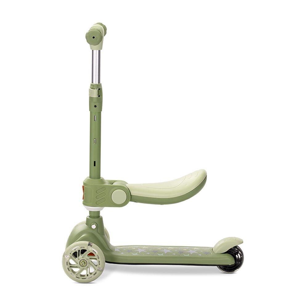 Infantil Paseo Patinete SPEEDSTER plegable asiento luces ABEC-9 Green 3/5