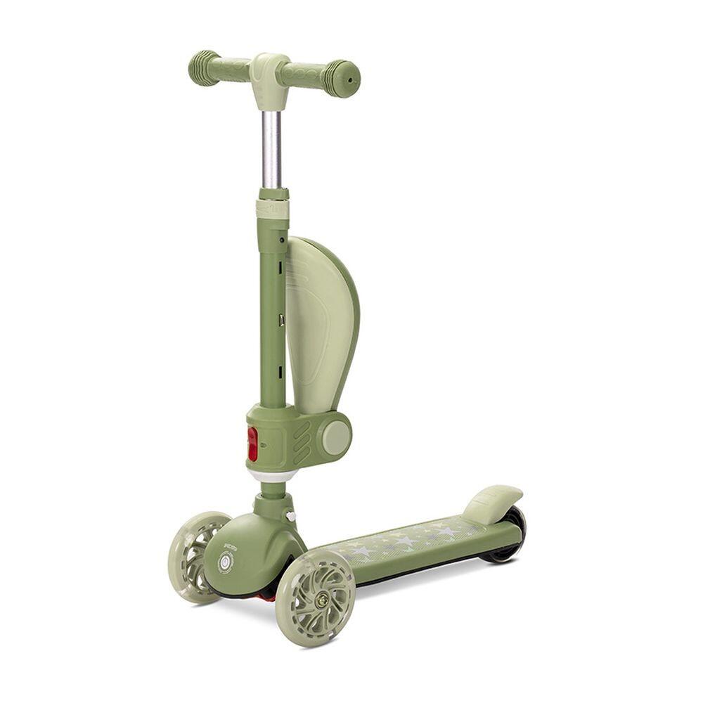 Infantil Paseo Patinete SPEEDSTER plegable asiento luces ABEC-9 Green 4/5