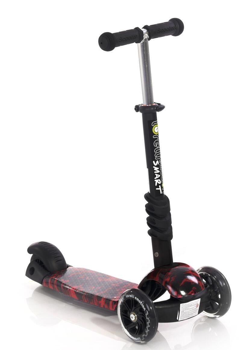 Infantil Paseo Patinete con asiento extraíble luces LED freno SMART Red fire 2/5