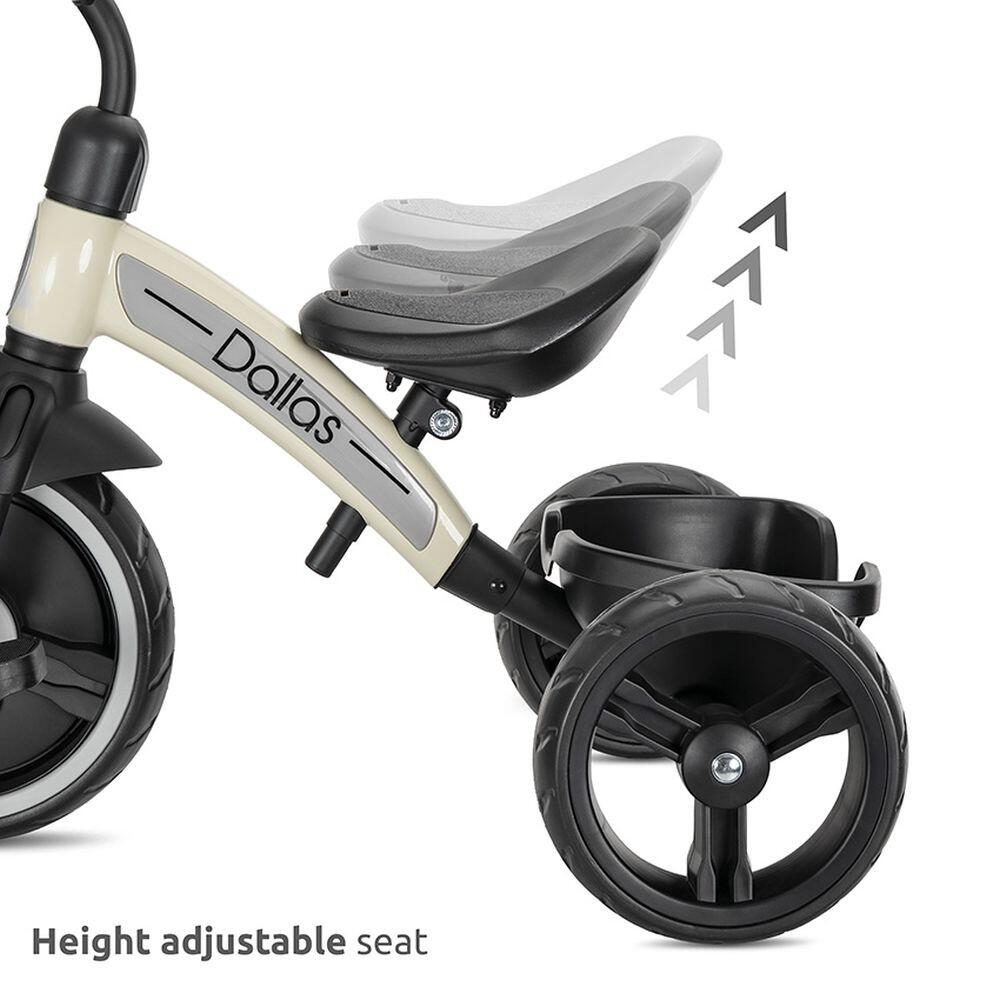 Infantil Paseo Triciclo DALLAS asiento ajustable ruedas EVA Pink 3/5