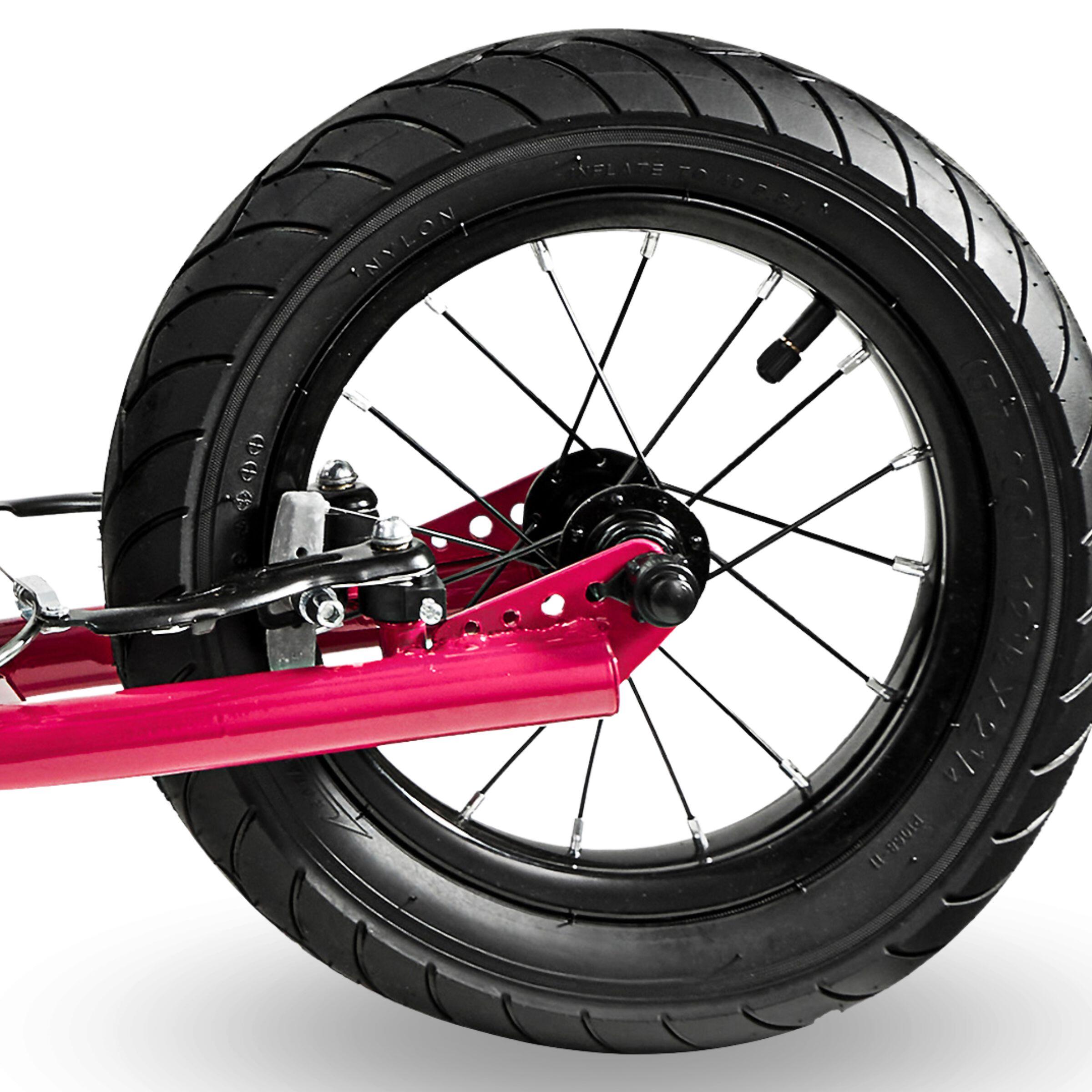 Fuchsia Kinderstep Grote Luchtbanden 12 Inch 2 Handremmen Max 50kg Vanaf 5 Jaar 5/7