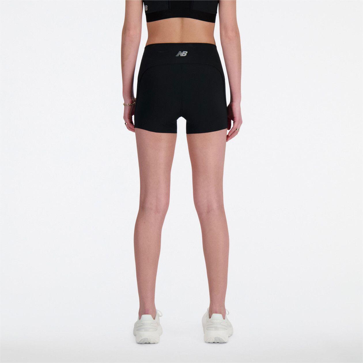 New Balance Athletics Run 3in High Waist Shorts Women's Black 2/5