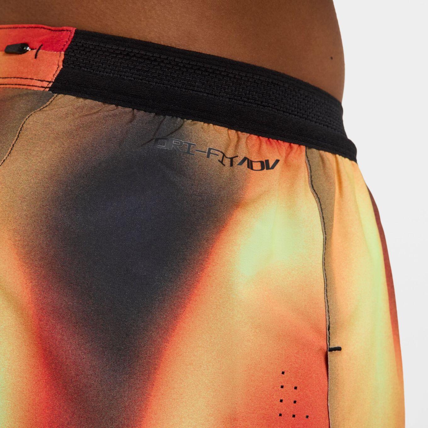 Pantalón Corto Nike Dri-Fit ADVAeroswift Elite Entry Rojo/Negro/Amarillo, Hombre 4/5