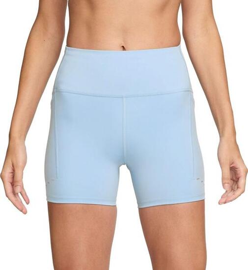 Pantalones cortos de running Nike Dri-Fit Swift High Rise 4in azules para mujer