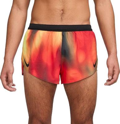 Heren nike dri-fit adv aeroswift elite instap shorts rood/zwart/geel
