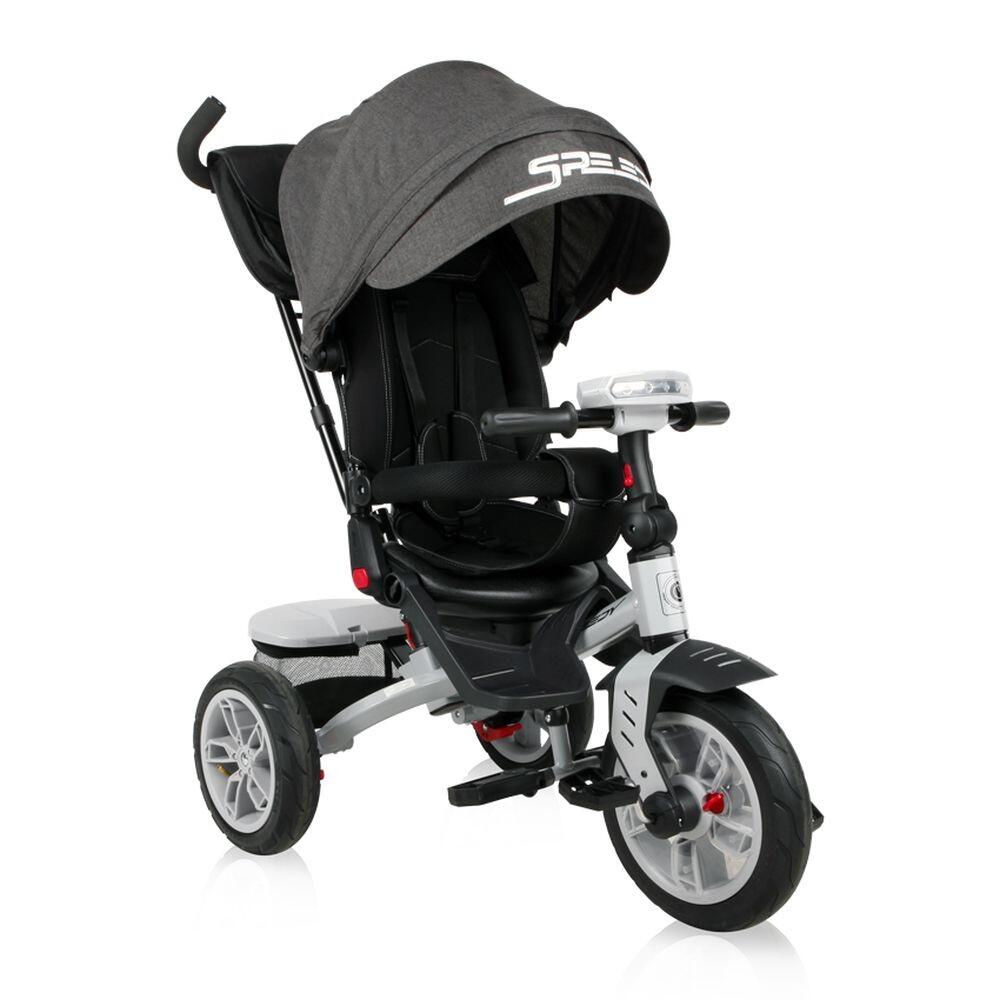 Infantil Paseo Triciclo SPEEDY AIR 360º asiento giratorio Black 3/5