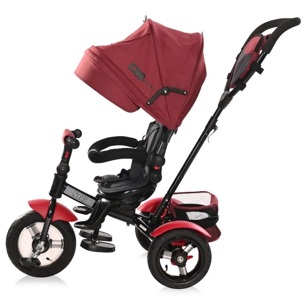 Infantil Paseo Triciclo 2 en 1 empuje reversible NEO AIR Red black luxe 3/5