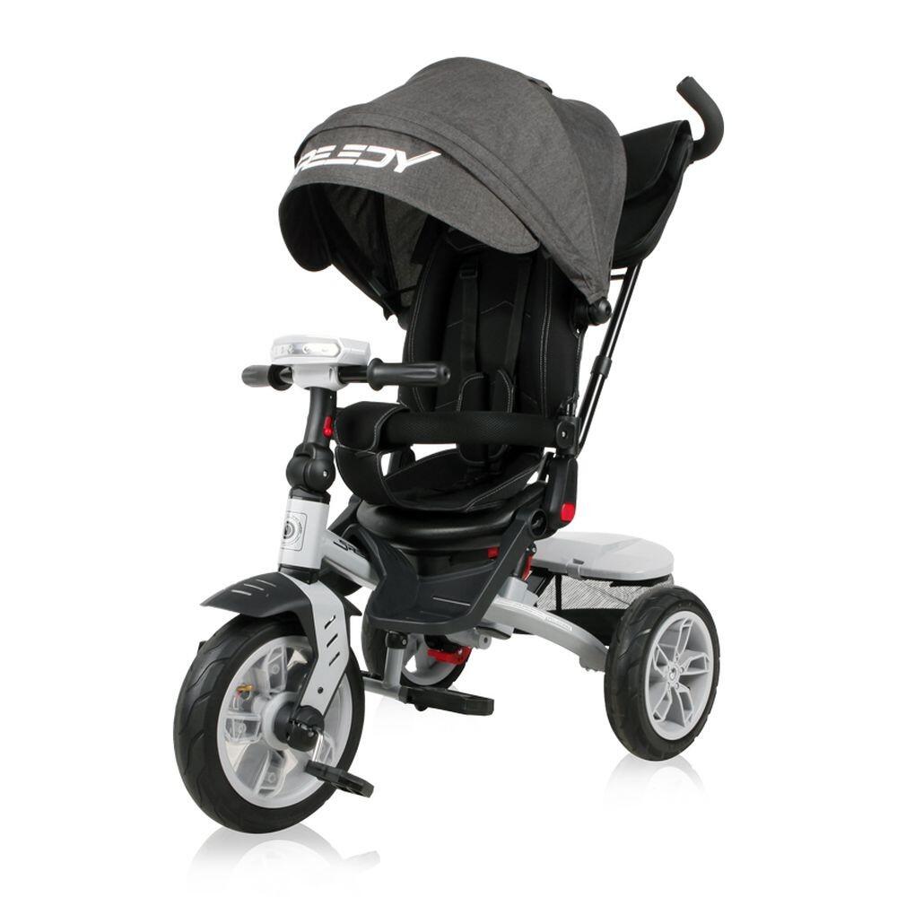 Infantil Paseo Triciclo SPEEDY AIR 360º asiento giratorio Black 2/5