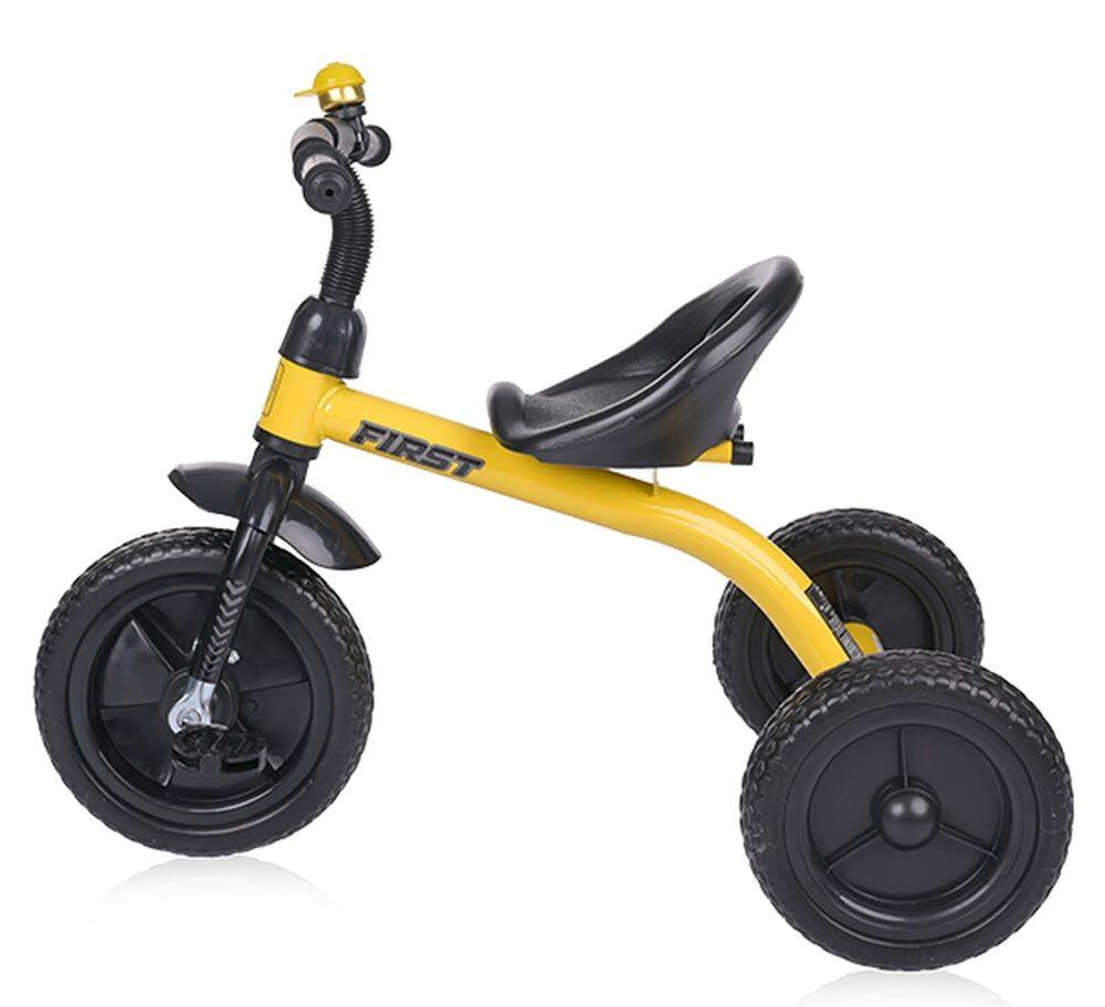 Infantil Paseo Triciclo FIRST asiento regulable ruedas EVA Yellow 2/5