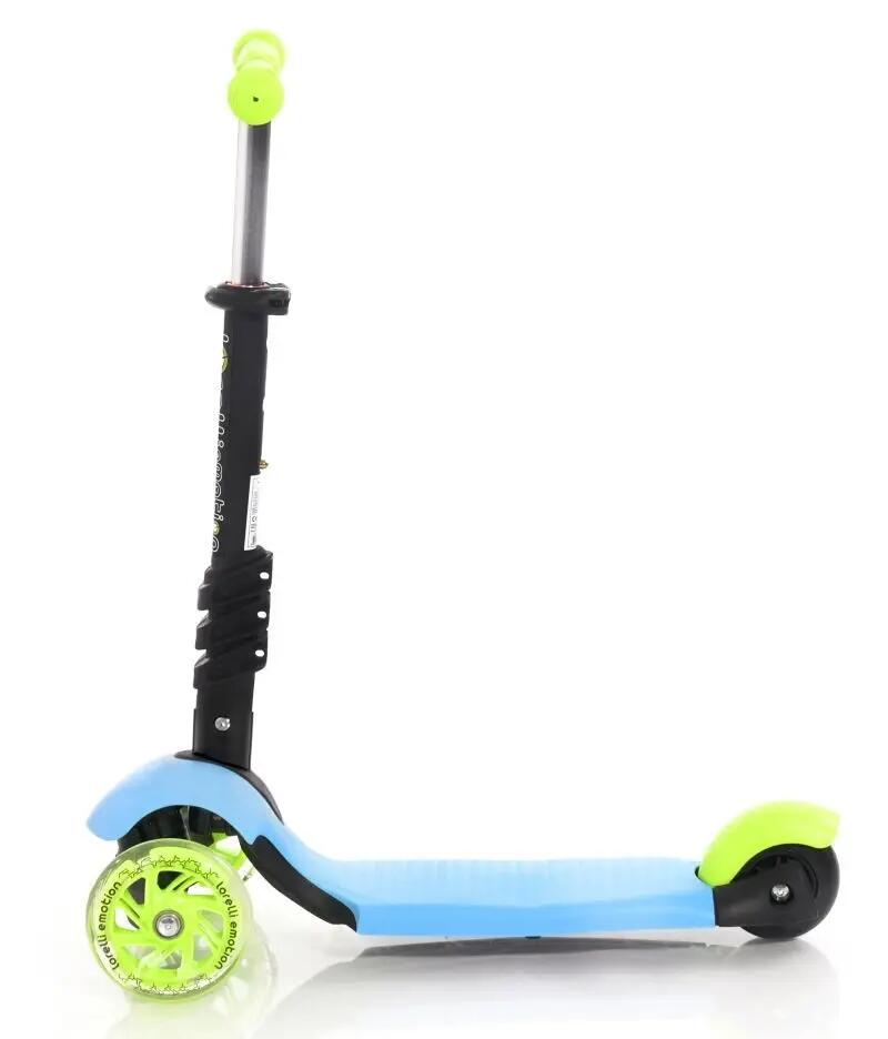 Infantil Paseo Patinete con asiento extraíble luces LED freno SMART Blue+green 2/5