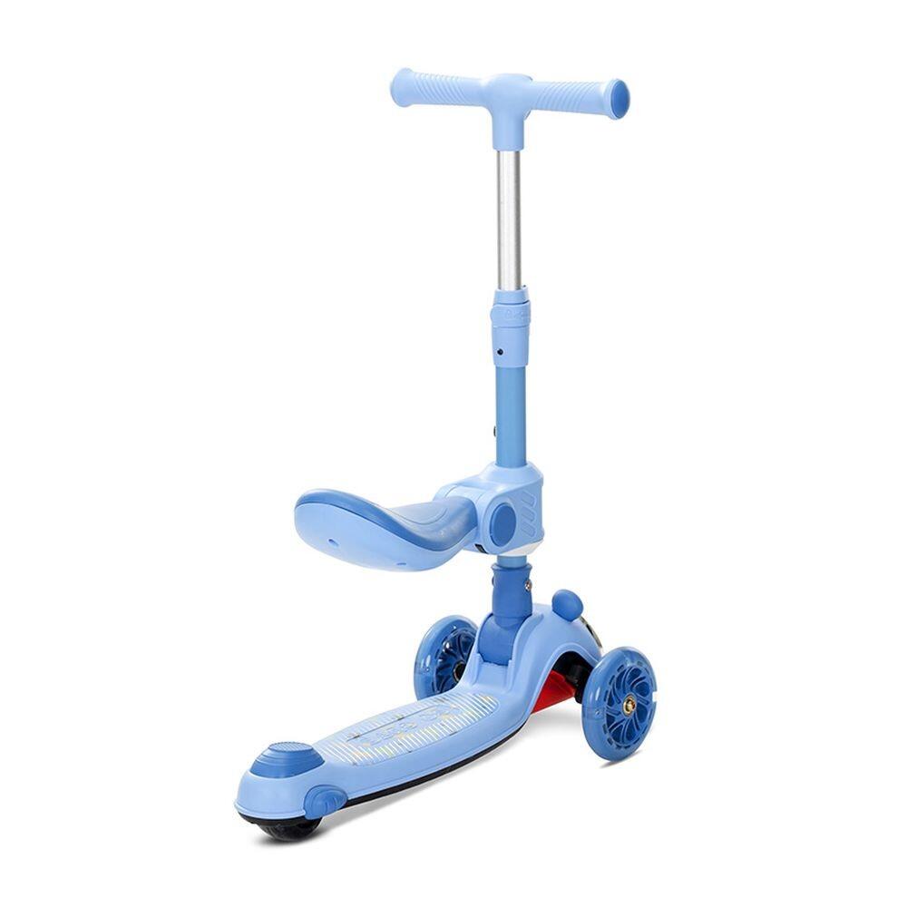 Infantil Paseo Patinete SWIFTIE plegable asiento luces ABEC-9 Blue 2/5