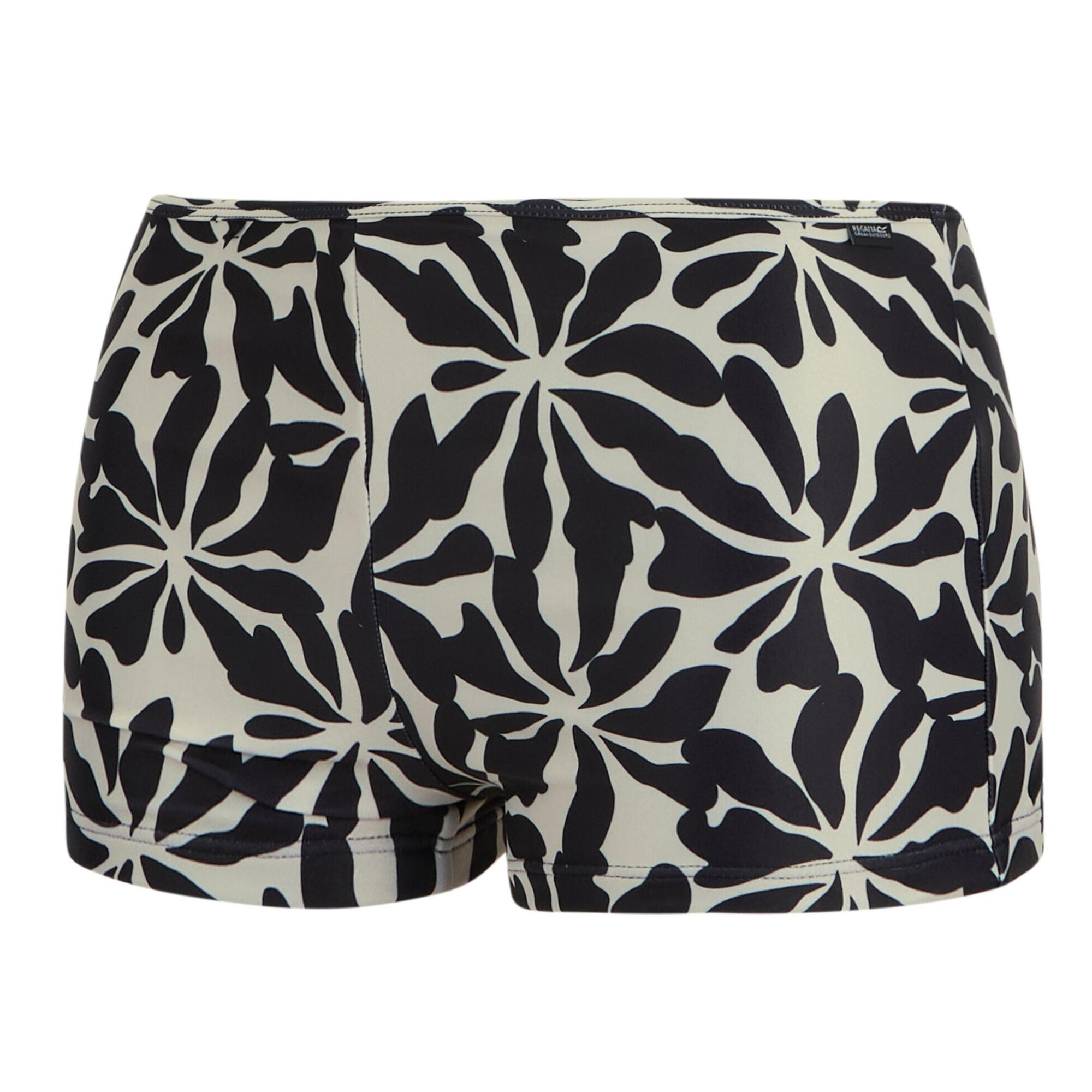 Short De Maillot De Bain Motif/style Floral Abstrait ACEANA Femme (Beige) 3/5