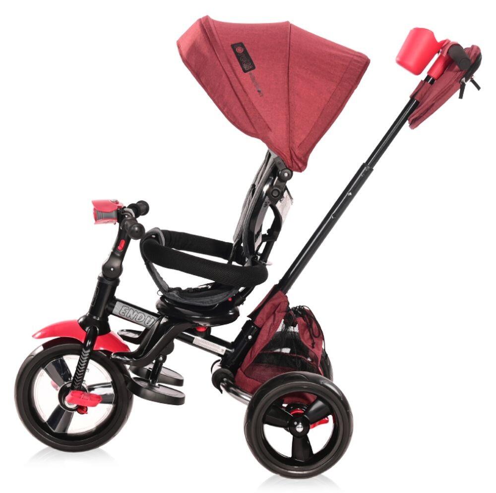 Infantil Paseo Triciclo 360º asiento giratorio ENDURO RED & BLACK LUXE 3/5