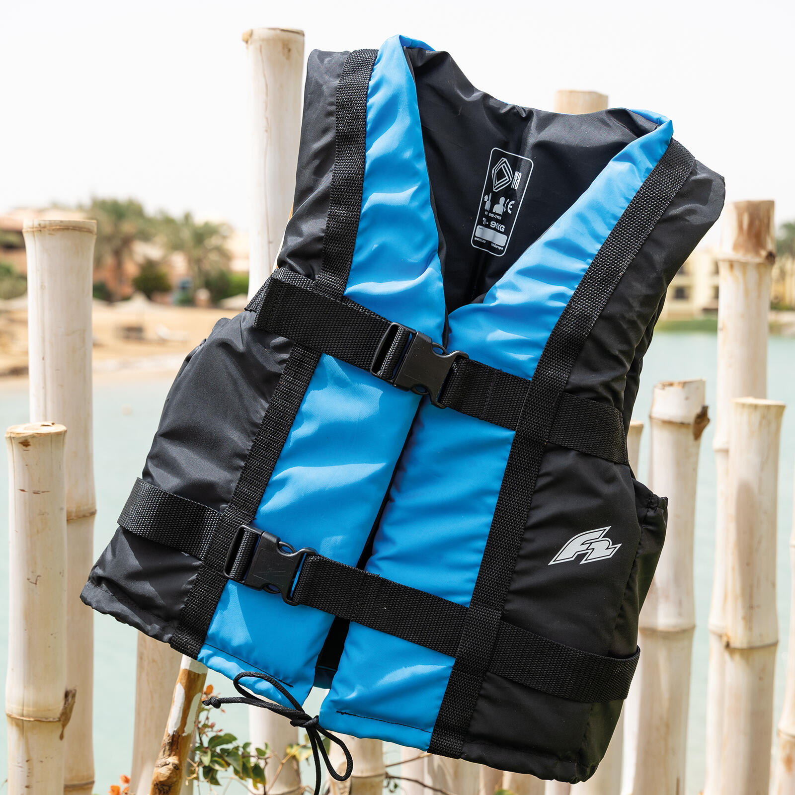 F2  Schwimmhilfe Core Weste L (70-90kg) SUP Auftriebshilfe 50N  Blau 3/5