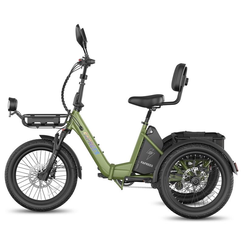 Tricicletă Electrică F20 Mate II 48V 21Ah Frâne Hidraulice Coșuri 180kg