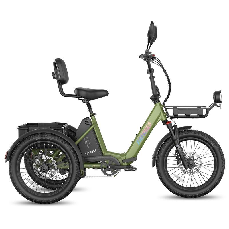 Tricicletă Electrică F20 Mate II 48V 21Ah Frâne Hidraulice Coșuri 180kg