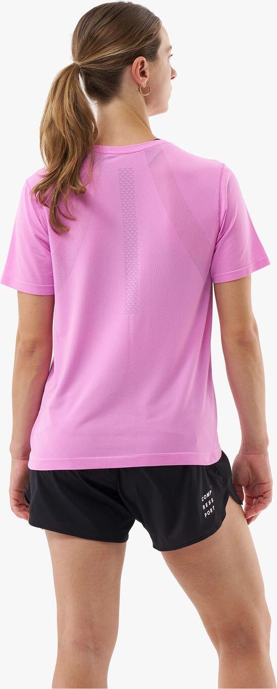 Camisola de manga curta Compressport Performance Rosa para mulher 2/5