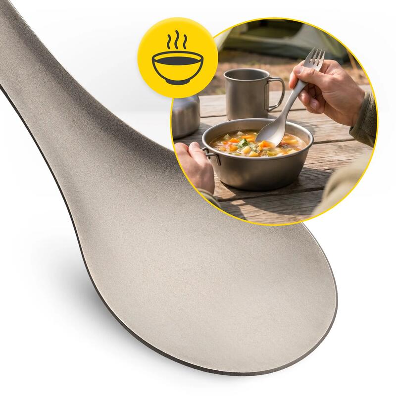 Spork din titan Mountain Goat TitaniumDUEL 2 în 1, 19 g