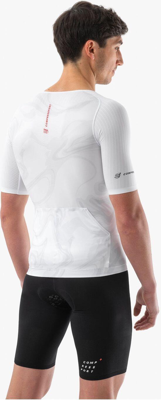 Maillot manches courtes Compressport Tri Postural Aero Blanc Homme 2/5