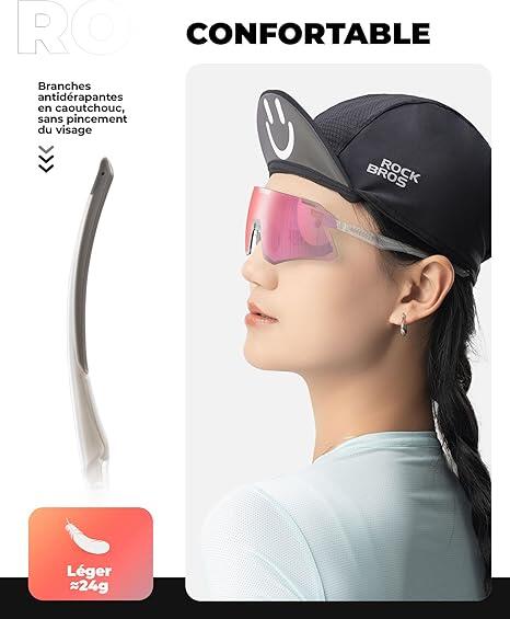 ROCKBROS Fahrradbrille Photochrom Sportsonnenbrille UV400 3/5