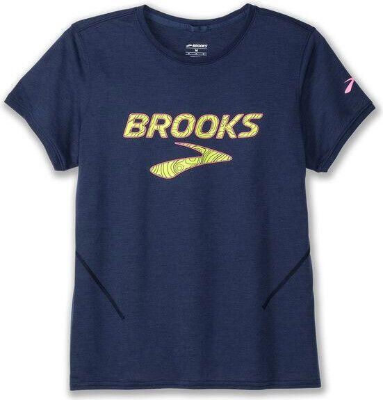 Brooks Distance 3.0 Kurzarm Trikot Blau Damen 4/4