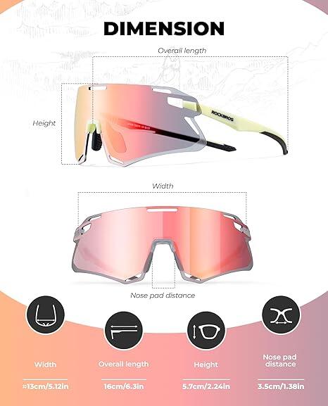 ROCKBROS Fahrradbrille Photochrom Sportsonnenbrille UV400 2/5