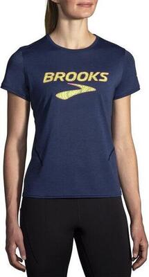 Maglia a maniche corte Brooks Distance 3.0 Donna Blu