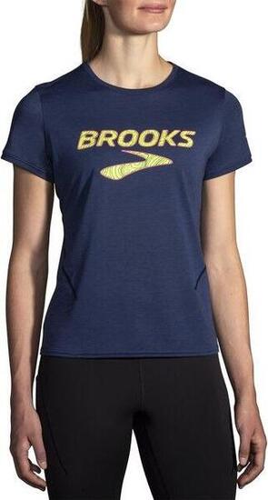 Maglia a maniche corte Brooks Distance 3.0 Donna Blu