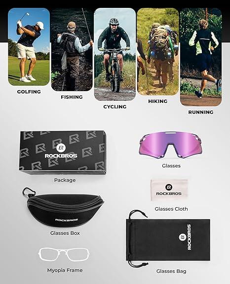 ROCKBROS Fahrradbrille Photochrom Sportsonnenbrille UV400 5/5