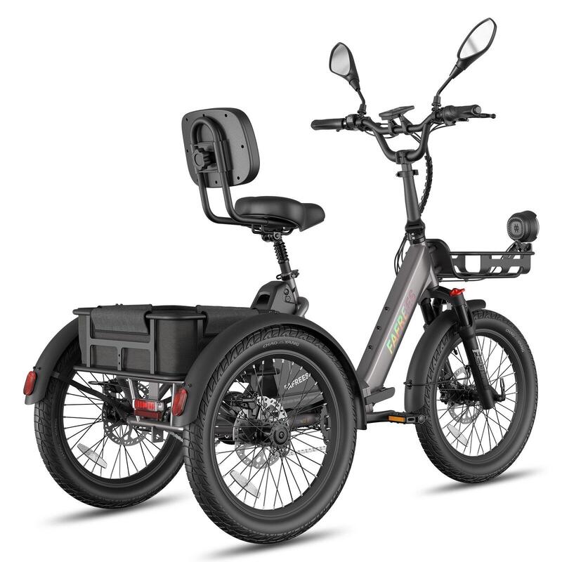 Tricicletă Electrică F20 Mate II 48V 21Ah Frâne Hidraulice Coșuri 180kg