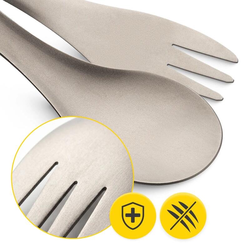 Spork din titan Mountain Goat TitaniumDUEL 2 în 1, 19 g