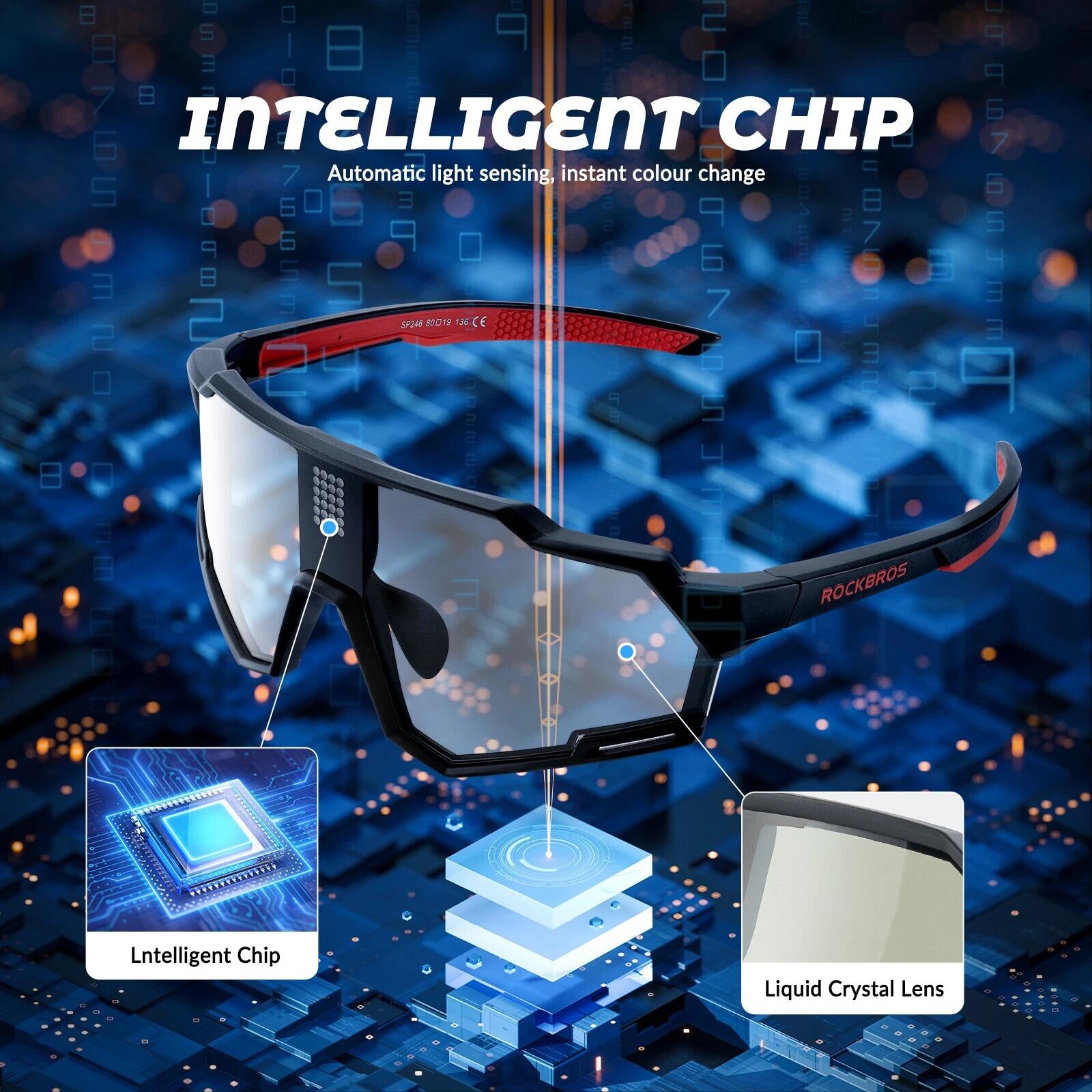 ROCKBROS Intelligent Fahrradbrille Elektronisch Selbsttönend Lichtempfindliche 2/7
