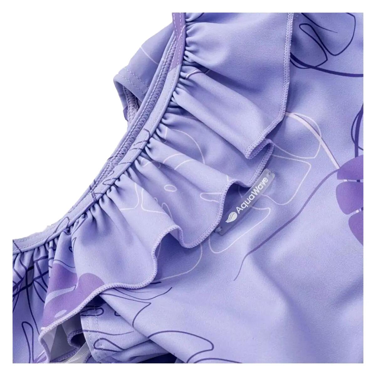 Fato de banho Verona Philodendron Leaf One Piece para rapariga (Violeta) 3/4