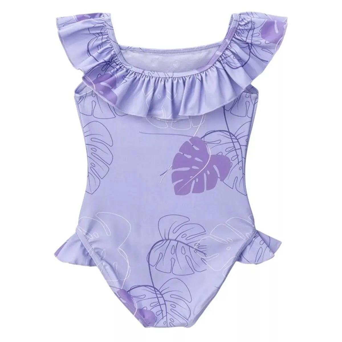 Fato de banho Verona Philodendron Leaf One Piece para rapariga (Violeta) 2/4
