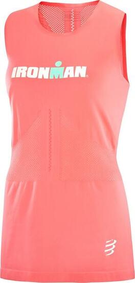 Camiseta de Tirantes Compressport Mujer IronMan Seaside Coral