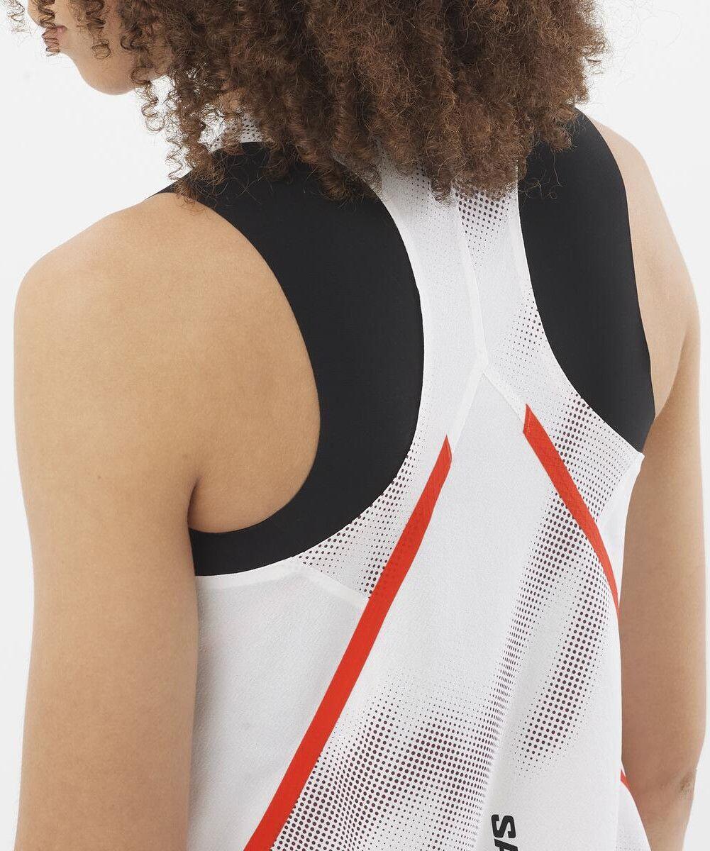 Salomon S/Lab Speed Tank Dames Wit/Rood 3/5