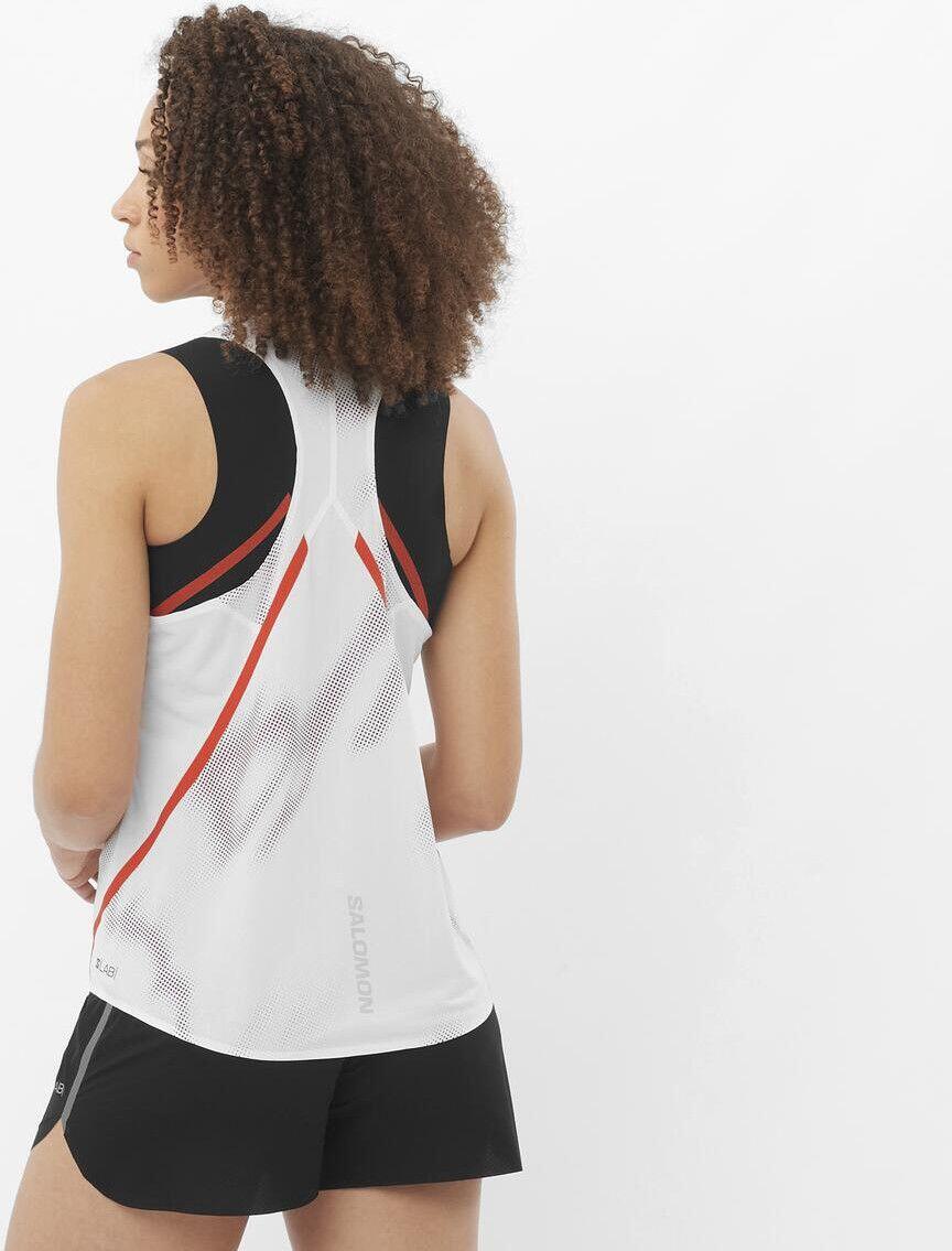 Salomon S/Lab Speed Tank Dames Wit/Rood 2/5