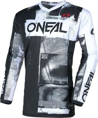 Heren o'neal element roller zwart/wit jersey met lange mouwen